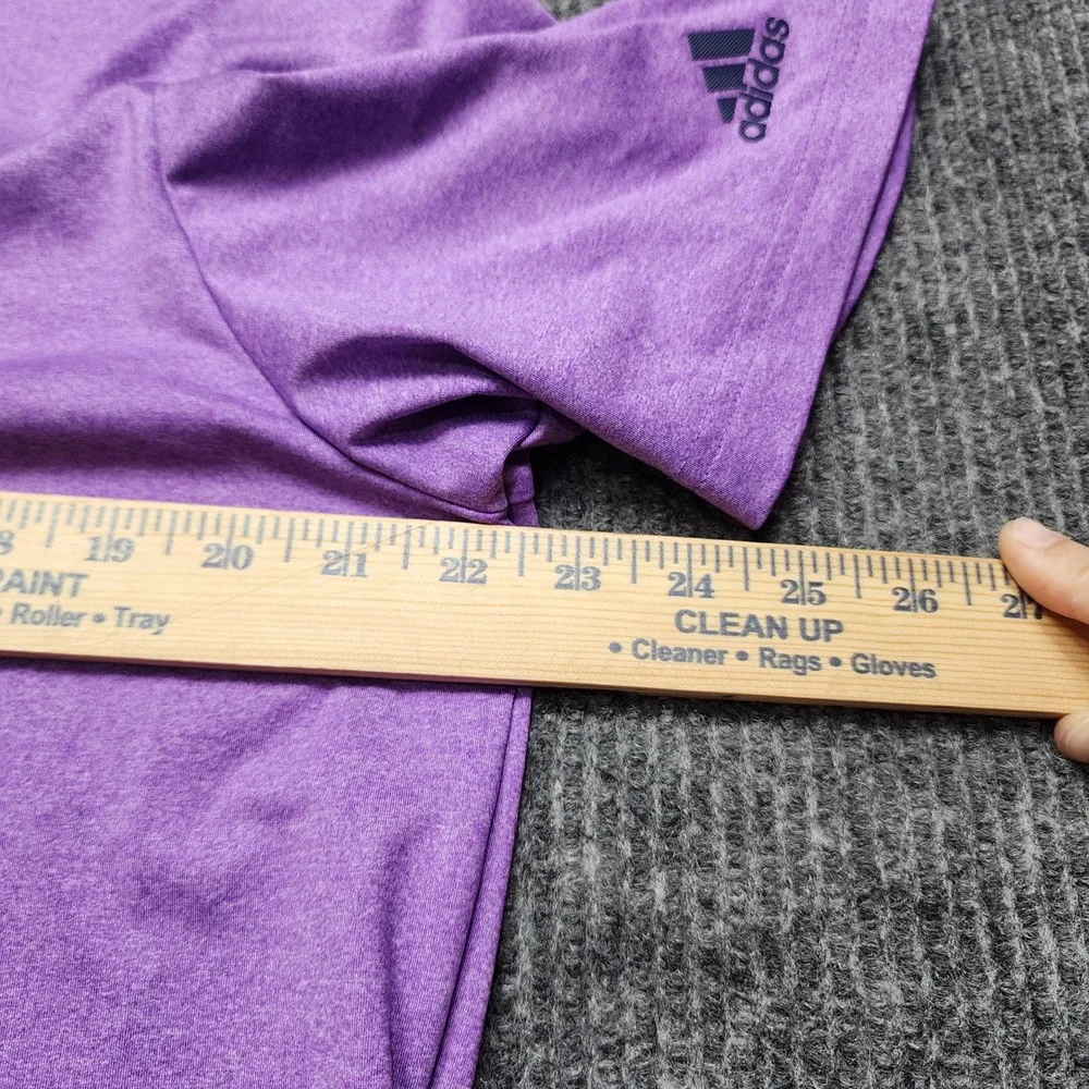 Adidas Mens Purple Heather Heritage Club Short Sleeve Golf Polo Shirt Large